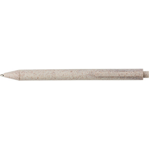 Notatnik ok. A5 ze słomy pszenicznej z długopisem jasnobrązowy V0238-18 (3)