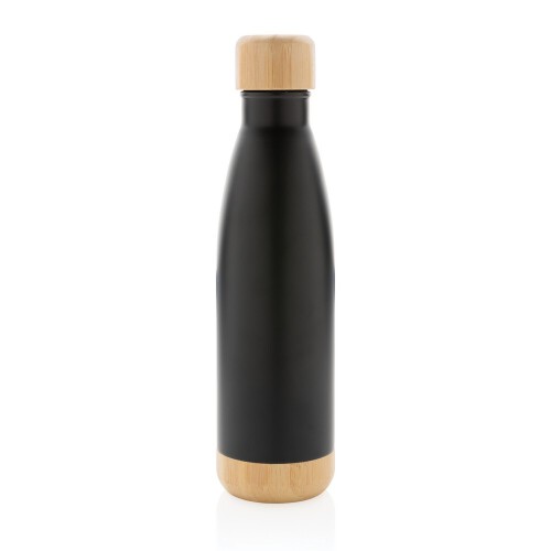 Butelka termiczna 700 ml, bambusowy element czarny P436.791 (1)