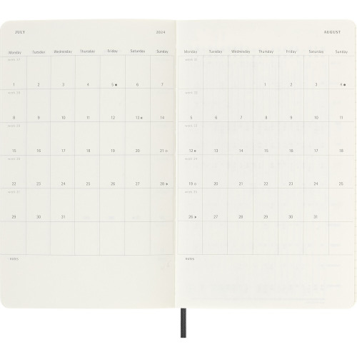 Kalendarz z notatnikiem MOLESKINE czarny VM398-03/2024 (13)