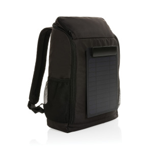 Plecak z panelem słonecznym 5W Pedro AWARE™ RPET czarny