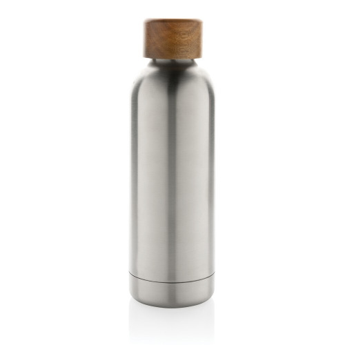 Butelka termiczna 500 ml Wood, stal nierdzewna z recyklingu silver P435.532 (1)