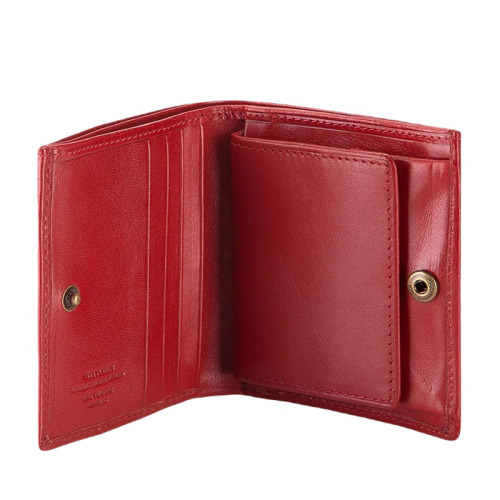 Damski portfel WITTCHEN skórzany z herbem na zatrzask Czerwony WITT10-1-065 (1)