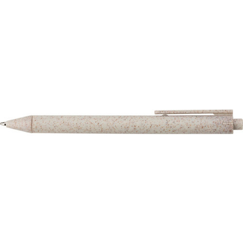 Notatnik ok. A5 ze słomy pszenicznej z długopisem jasnobrązowy V0238-18 (4)