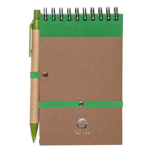 Notatnik z długopisem zielony V2335-06 (10)
