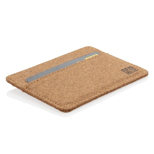 Korkowe etui na karty kredytowe, portfel, ochrona RFID brązowy P820.879 (3)