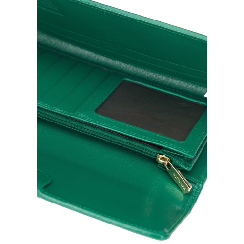 Damski portfel WITTCHEN z lakierowanej skóry z monogramem Zielony WITT34-1-413 (3)