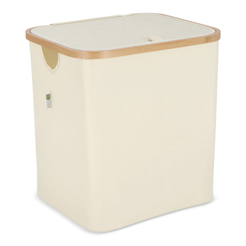 Składany kosz InSideOut z pokrywą Sogne 40,5 x 33 x 42cm rPET Ecru LT57105-N0054 (1)