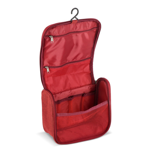Torba podróżna na kosmetyki rPET 300D Kora Ciemnoczerwony LT95396-N0020 (5)