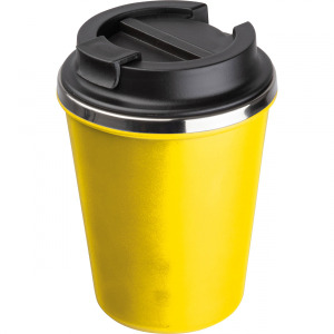 Kubek termiczny 350 ml z powłoką z recyklingu METODY żółty