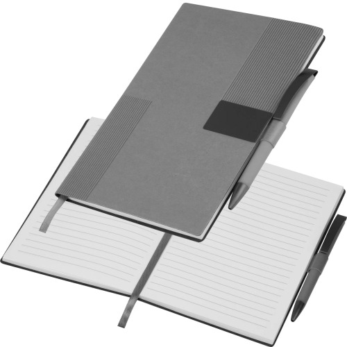 Notes A5 w linie z długopisem MERSIN Szary 562007 