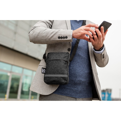 Torba na ramię B'RIGHT, saszetka RPET | Hector Szary V0942-19 (9)