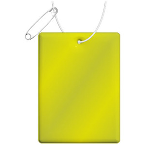 RFX™ reflective duża prostokątna odblaskowa zawieszka z TPU Neonowy żółty