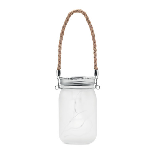 Solarna lampa w słoiku mason Przezroczysty biały MO6678-26 (1)