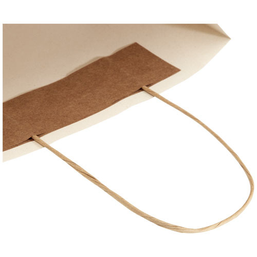 Torba papierowa z odpadów rolniczych ze skręcanymi uchwytami – 24 x 9 x 24 cm Złamana biel 1ZM00101 (6)