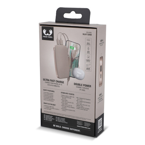2PB12100 | Fresh 'n Rebel Powerbank 12000 mAh USB-C Szybkie ładowanie 20W Beżowy LT49402-N0055 (7)