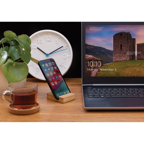 Bambusowy stojak na telefon Brązowy P301.359 (5)