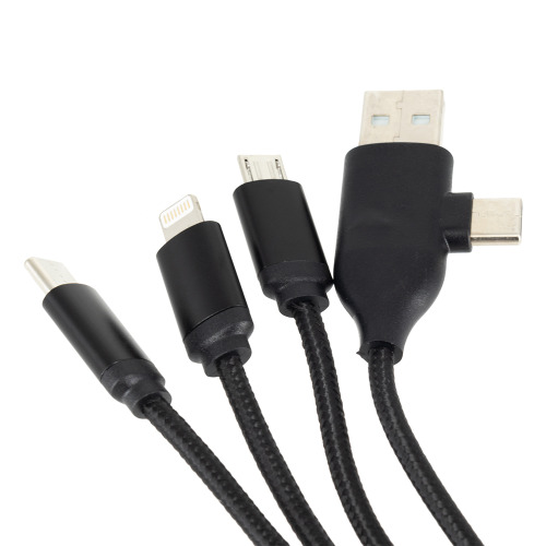 Kabel z podświetlanym logo 4w1, RXD-368 Czarny EG059903 (4)