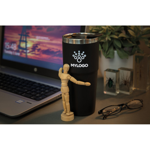 Kubek podróżny 480 ml Light Up Logo Czarny P432.911 (18)