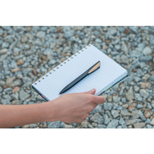 Długopis metalowy z bambusem SERENA Czarny 1253703 (6)