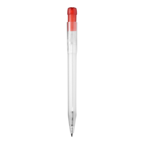Długopis Ingeo TM Pen Clear przejrzysty Ecru / czerwony LT87543-N5421 (3)
