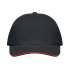 6-panelowa czapka z daszkiem Czarny/Czerwony MO1464-83 (3) thumbnail