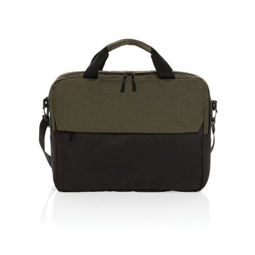 Torba na laptopa 15,6" AWARE™ Kazu, poliester z recyklingu Zielony P732.177 (1)