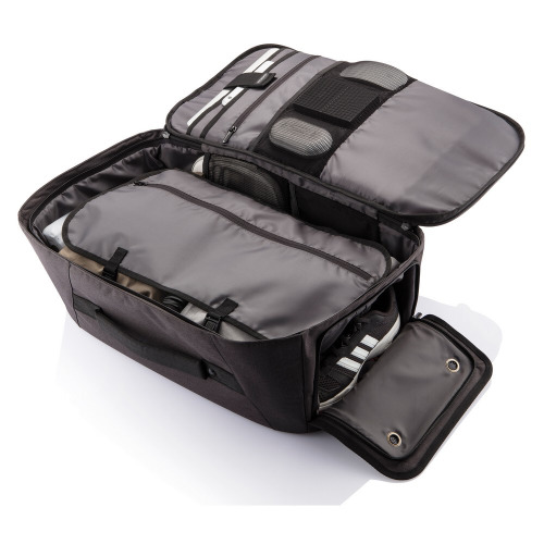 Bobby Duffle, plecak na laptopa 17", torba chroniąca przed kieszonkowcami z RPET czarny V0994-03 (11)