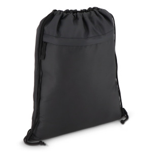 Torba ze sznurkiem z powlekanego PU R-PET 600D, wymiary 33 x 42 cm