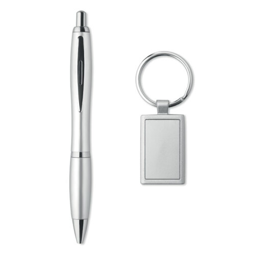 Długopis z breloczkiem srebrny mat KC7149-16 