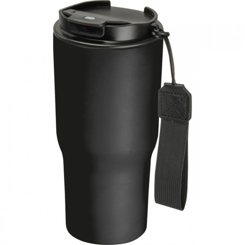 Kubek termiczny 550 ml ze stali z recyklingu DANA Czarny 8523903 