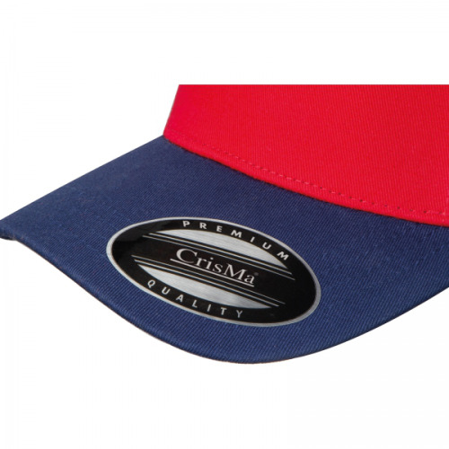 Czapka z daszkiem bawełniana 5 paneli CrisMa 290 g/m2 TREVOR Czerwony 5391905 (6)