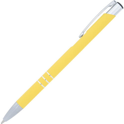 Długopis metalowy soft touch NEW JERSEY żółty 055508 (2)