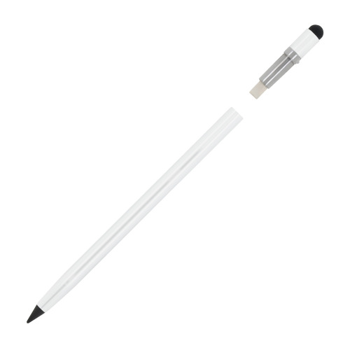 Aluminiowy ołówek o długiej żywotności z gumką Biały LT91599-N0001 (1)