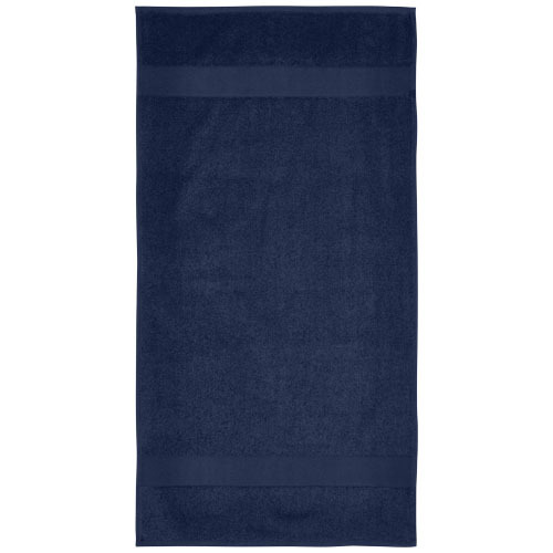 Charlotte bawełniany ręcznik kąpielowy o gramaturze 450 g/m² i wymiarach 50 x 100 cm Granatowy 11700155 (2)
