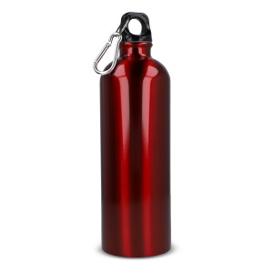 Jednościenna butelka R-SS z karabińczykiem 750ml Czerwony