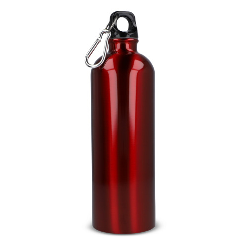 Jednościenna butelka R-SS z karabińczykiem 750ml Czerwony LT98739-N0021 