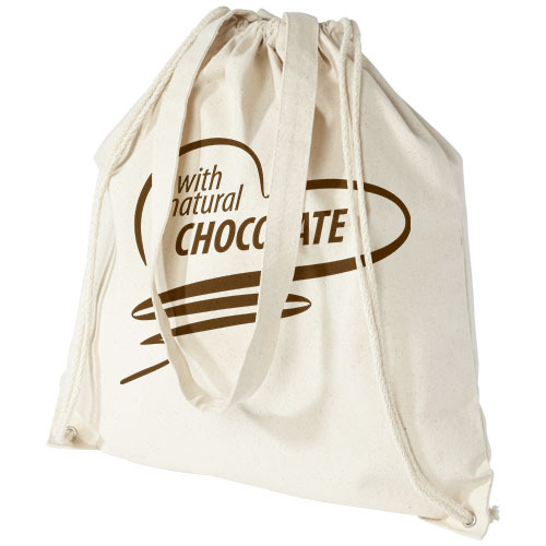 Plecak Eliza wykonany z bawełny o gramaturze 240 g/m² ze sznurkiem ściągającym Natural 12027600 (2)