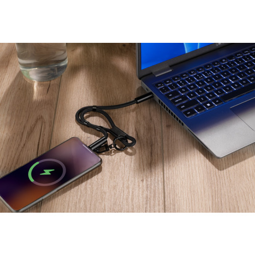 Smycz do telefonu z funkcją ładowania CHARD MINI 60W Czarny 09188-02 (5)