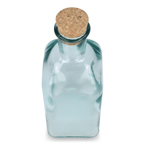Butelka na wodę InSideOut Square z recyklingowanego szkła ReuuZ z korkiem 500 ml Transparentny LT57015-N0004 (4)