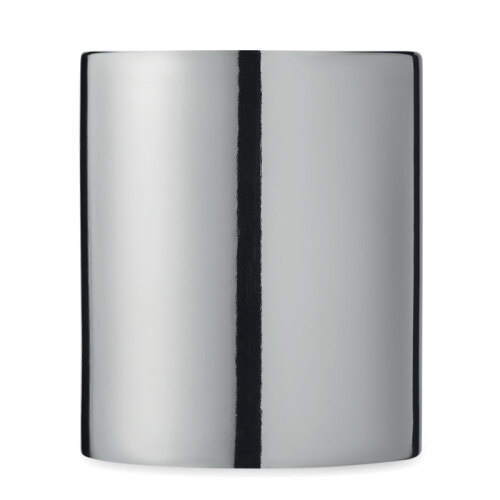 Kubek ceramiczny metaliczny srebrny błyszczący MO6607-17 (3)