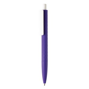 Długopis X3 z przyjemnym w dotyku wykończeniem fioletowy