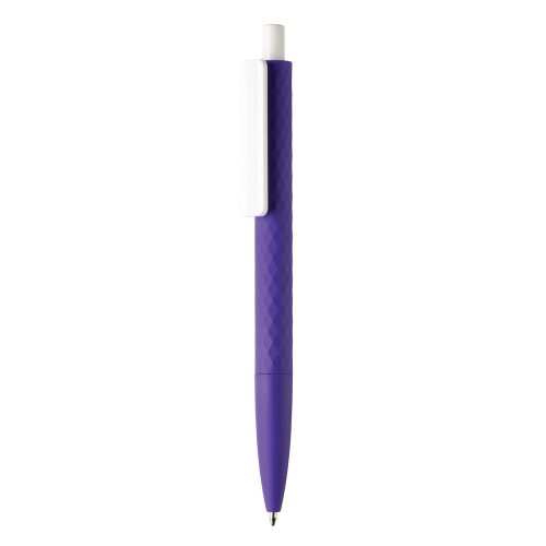 Długopis X3 z przyjemnym w dotyku wykończeniem fioletowy V1999-13 