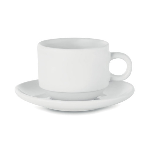 Filiżanka ze spodkiem Biały MO9132-06 