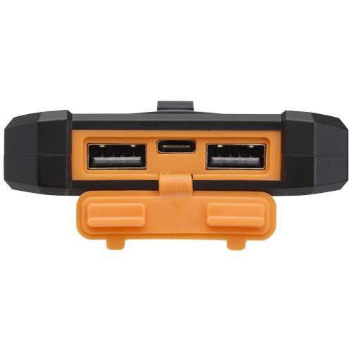 Altair wytrzymały powerbank o pojemności 5000 mAh i mocy 10 W, wykonany z tworzyw sztucznych pochodzących z recyklingu, z wbudowaną latarką Czarny 12447190 (7)