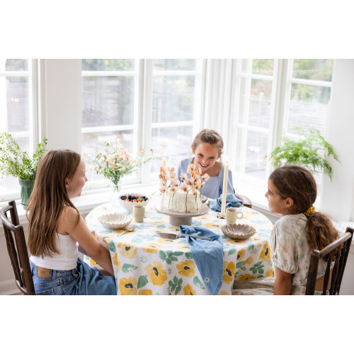 EDEN OBRUS OKRĄGŁY WOSKOWANY, Ż&Oacute;ŁTY MIX Żółty 5018602- (6)