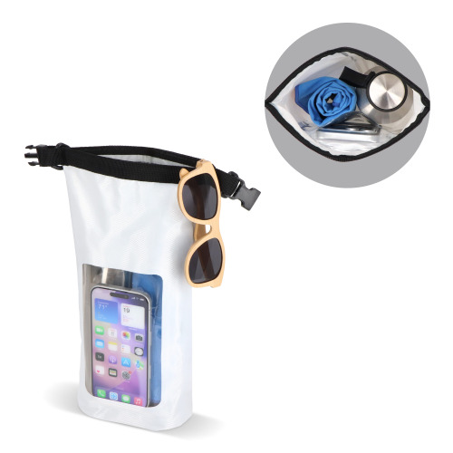 Wodoszczelna torba Ripstop 2L na telefon komórkowy – IPX6 Biały LT95359-N0001 (3)