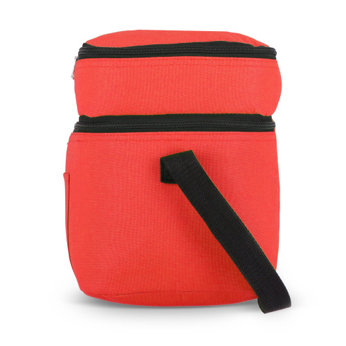 R-PET 600D Dwukomorowa torba chłodząca 30 x 20 x 24 cm 12L Czerwony LT95393-N0021 (2)