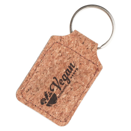 Korkowy brelok do kluczy Jasnobrązowy V0738-18 (6)