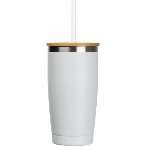 Kubek termiczny ze słomką 500 ml RODRIGO Biały 8396706 (2)