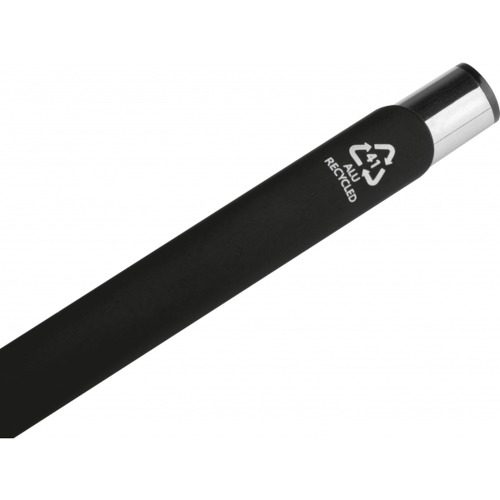 Długopis z aluminium z recyklingu półżelowy soft touch DUNMORE Czarny 399103 (5)